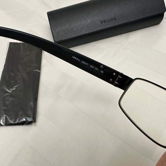 Prada Men's Eyeglasses VPR51L VPR/51/L 1BO/1O Matte Black Optical Frame - Picture 4 of 7